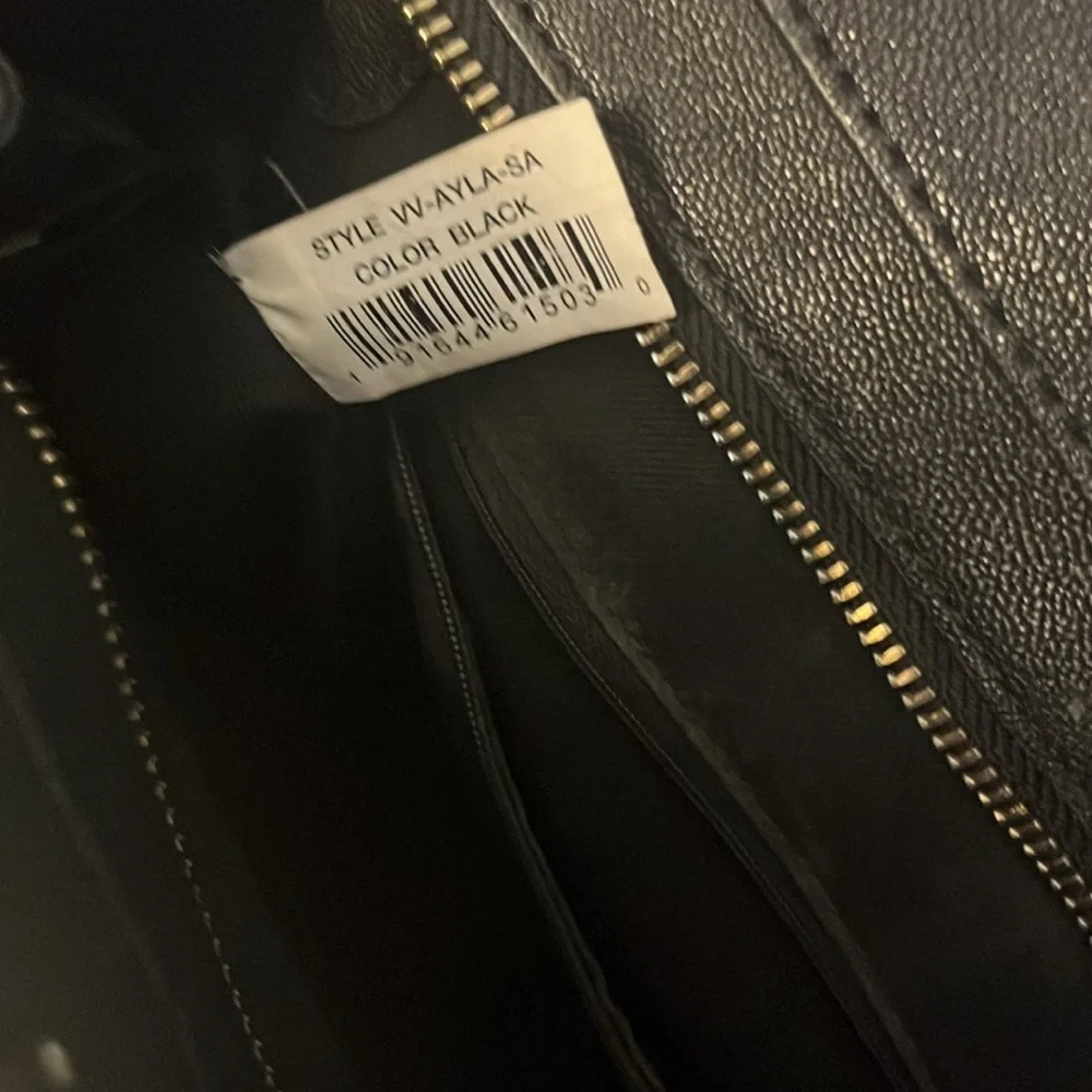 Vince Camuto Women’s Ayla Black Satchel Bag Purse